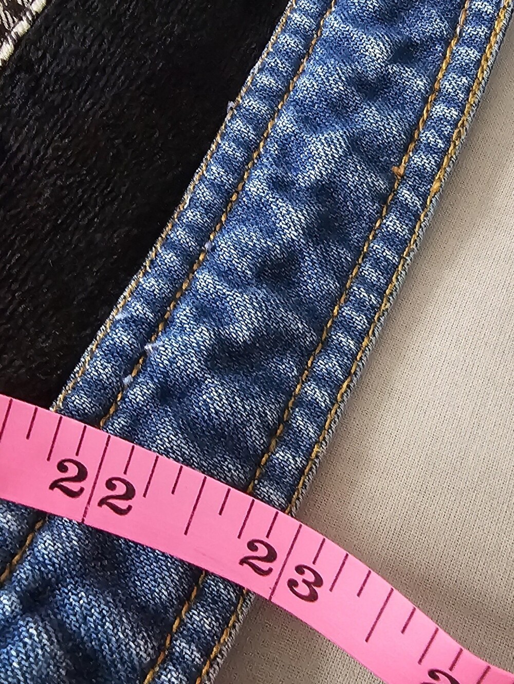 Vintage Susan Bristol Denim Velvet Patchwork Vest Large Cottagecore - Picture 6 of 8